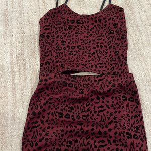 Cheetah print matching set